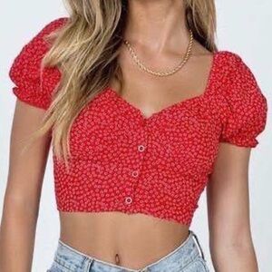 🟣 BOGO! Princess Polly Ditsy Floral “Laura” Crop Top